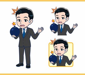 若いサラリーマンの男性