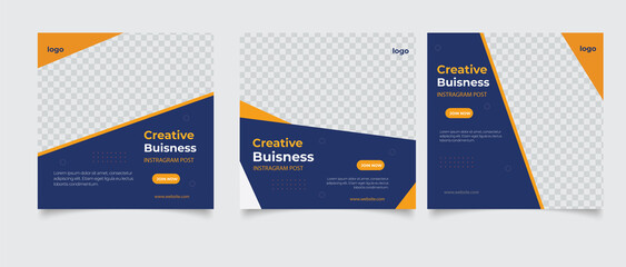 Creative business marketing banner for social media post template	
