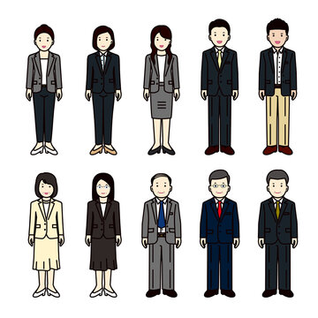 スーツ姿・男女