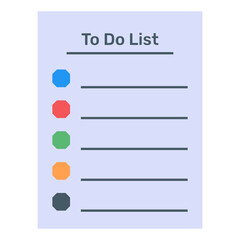 Obraz premium A flat checklist layout design 