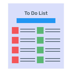 
 A flat checklist layout design
