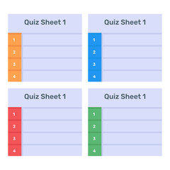 
A  trendy flat vector of questions sheets
