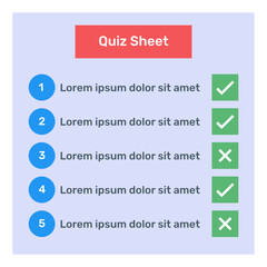 
A  trendy flat vector of questions sheets
