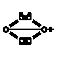 
Car equipment flat style icon of car jack, editable vector 
