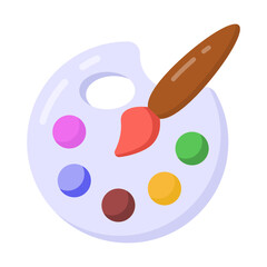 
Color palette, an icon design of drawing colors 
