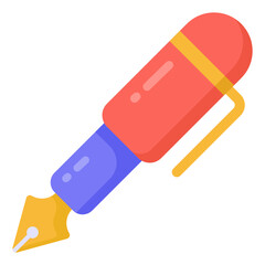 
Flat design of pen icon, editable vector 


