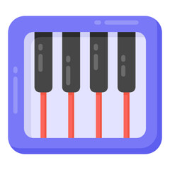 
Musical keyboard, piano vector in flat design 


