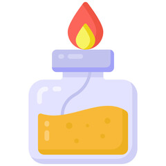 
A flat design of bunsen burner icon

