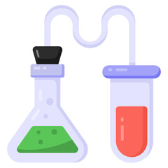 
Chemistry experiment icon in trendy vector style 

