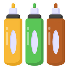
Editable flat design of highlighters icon


