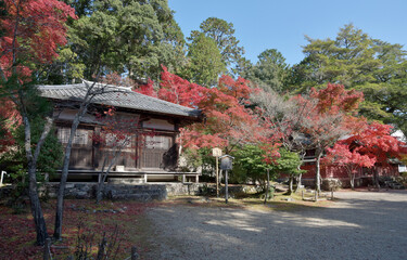 秋の神護寺　明王堂と和気公霊廟　京都市