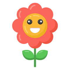 
A beautiful design icon of cute sunflower 

