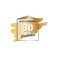 30 year anniversary celebration vector template design illustration