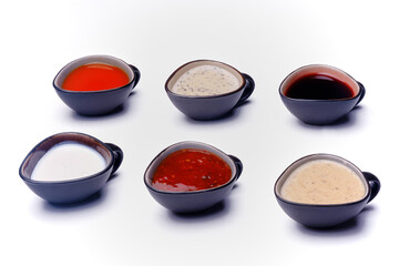 red and white souce isolated