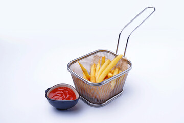 French fries and red souce