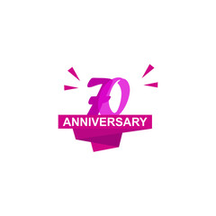 70 year anniversary celebration vector design illustration