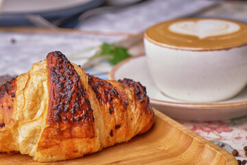 croissant and coffee