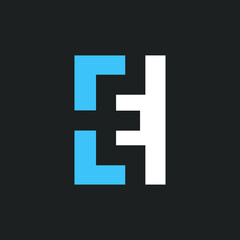 Letter E logo icon design element template. vector illustration