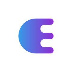 Letter E logo icon design element template. vector illustration