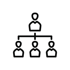 Leadership hierarchy vector icon symbol design