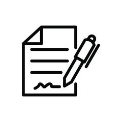 Signature vector icon symbol design