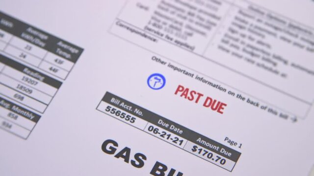 (Camera Used: Canon C300) A theme that reflects those who may struggle to pay their bills. A gas bill is shown. For more variations of this clip, check out this seller's other videos.