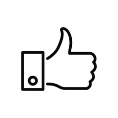 Thumbs up vector icon symbol design