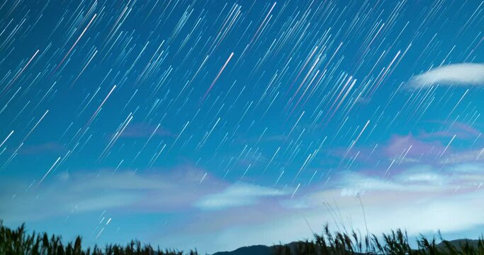 山梨県の星空タイムラプス