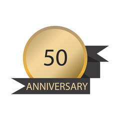 50 years anniversary celebration vector template design illustration
