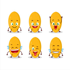 Cartoon character of curuba fruit with smile expression