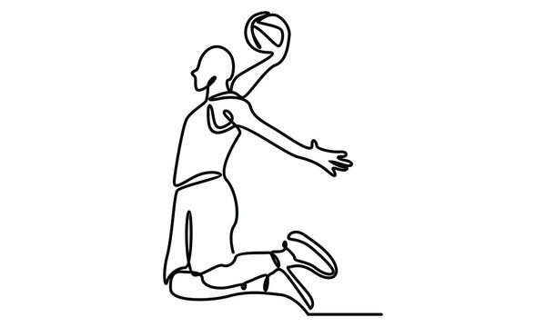 recommend clip art: Continue line of basketball player