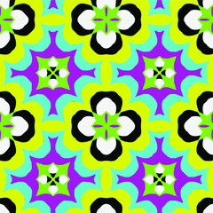 Seamless pattern with multicolored shapes.