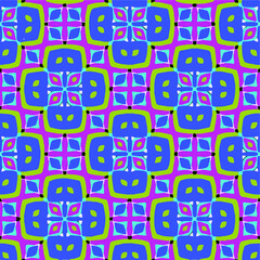 Seamless pattern with multicolored shapes.