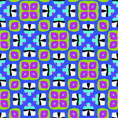 Seamless pattern with multicolored shapes.