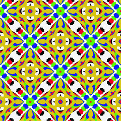  Seamless pattern with multicolored shapes.