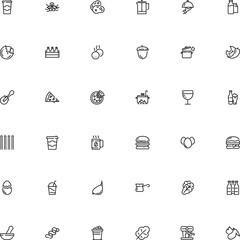 icon vector icon set such as: pork, circle, dome, anti, cavatappi pasta shape, mold, soup, vanilla, microorganism, linear, hold, roast, flu, bacterial, whole, steel, meatball, acorn, wing, aliment