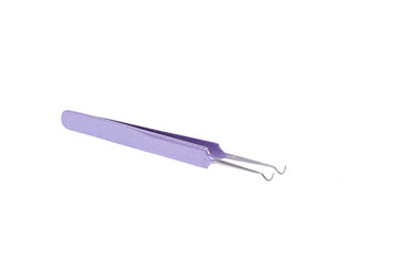 Forceps . Medical surgical hand tool. Medicine and health. Experimental tools isolated object on white background with cliping path