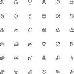 icon vector icon set such as: tool, standing, cylinder, clipart, domestic, catch, burger, virgin, chinese, bud, oven, grocery, colour, ice, white background, eastern, creamy, broken, lifestyle, loaf