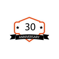 30 year anniversary celebration vector template design illustration