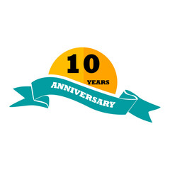 10 year anniversary celebration vector template design illustration