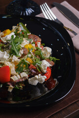 salad with meat and vegetables