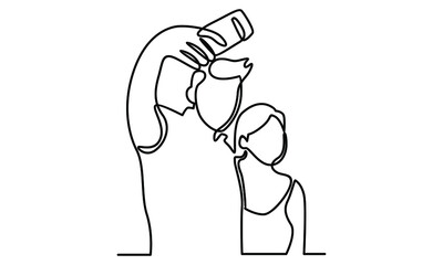 Continue line of boy selfie with girl