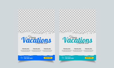 travel flyer design template, tour flyer, tourism color a4 print ready flyer