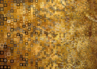 geometric pattern on gold background - 414604336