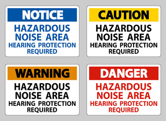 Hazardous Noise Area Hearing Protection Required