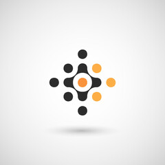 Modern molecular network sign, great design for any purposes. Template design. Modern vector illustration. Data science concept. Business concept. Digital science technology concept