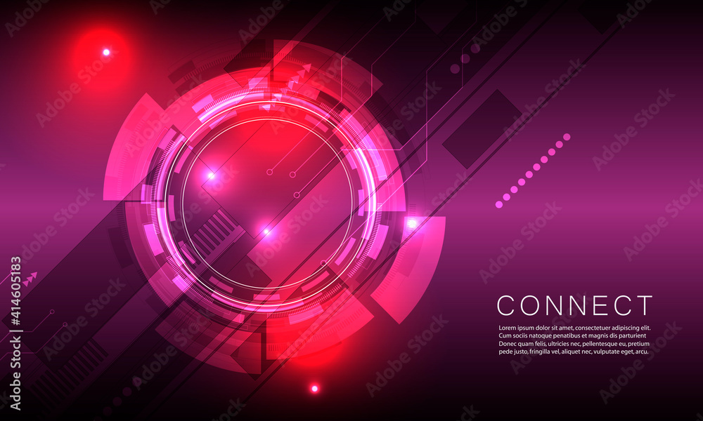 Fototapete Circle design for cover design. Vector design template. Abstract circle geometric shape. Graphic element vector. Line style vector. Artistic backdrop