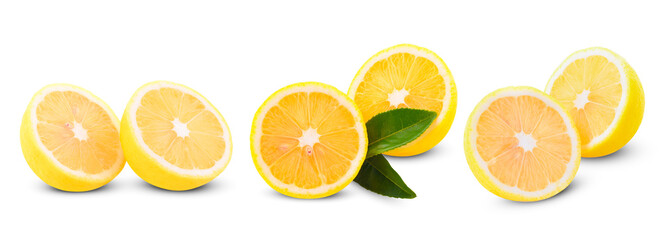 Fresh lemon isolated on white background