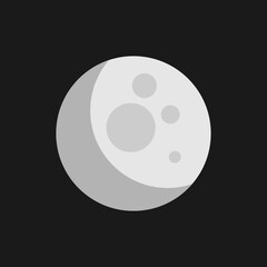 moon in flat style vector