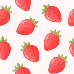 Strawberry seamless vector pattern